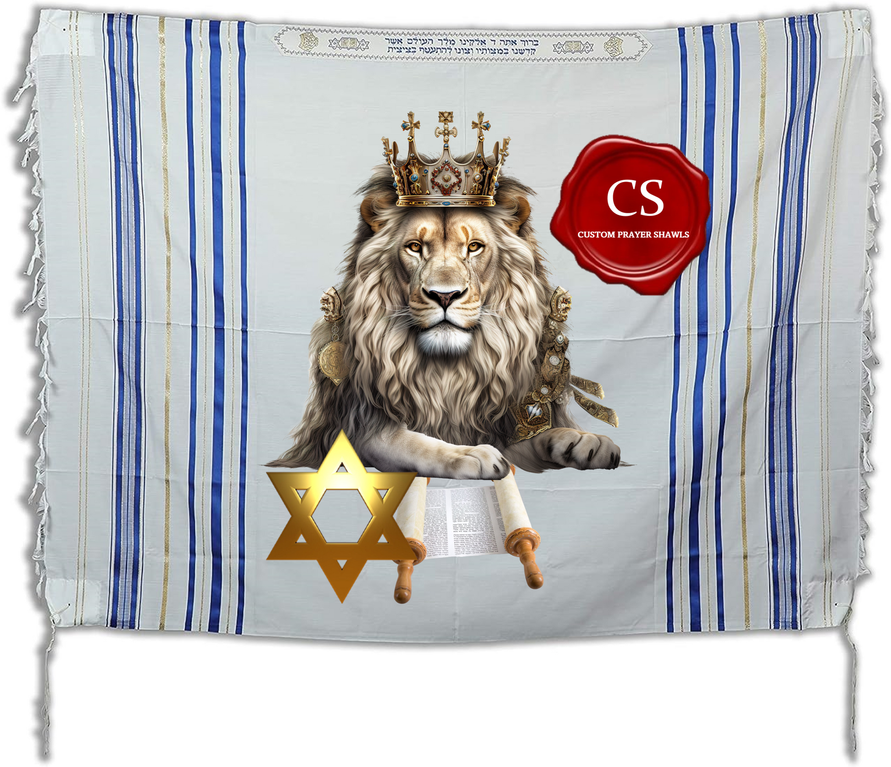 LION OF JUDAH SCROLL & STAR OF DAVID 1