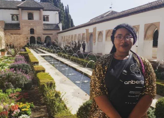 Betty at The Alhambra in Granada, Spring 2021