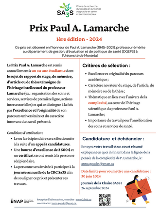 Ouverture du concours du Prix Lamarche : étudiant.es, candidatez jusqu'au 31 juillet ! 