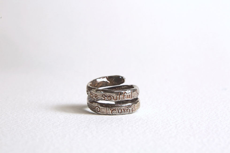Rumi ring - Be soulful, be kind, be in love.