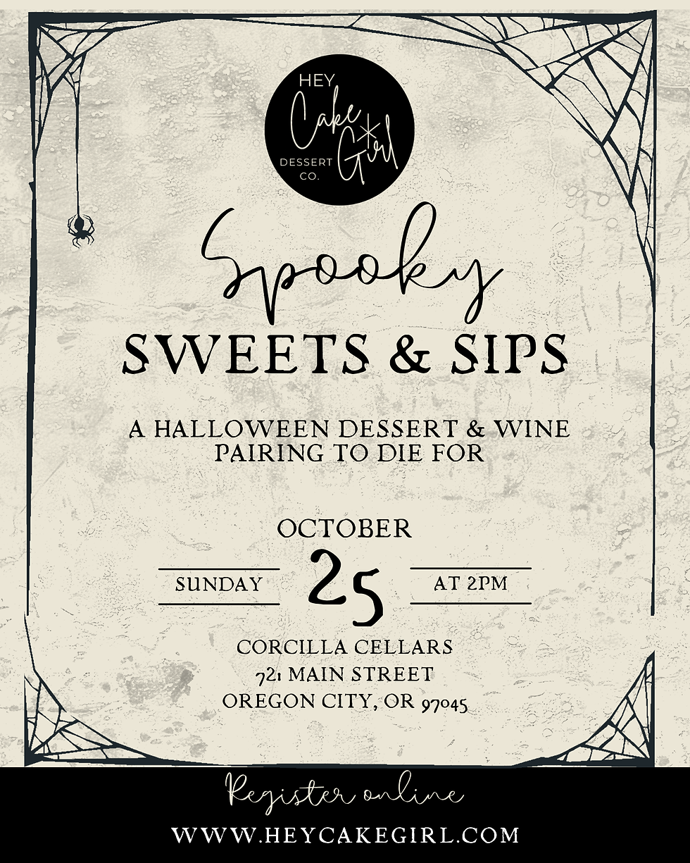 SPOOKY SIPS & SWEETS: A Dessert & Wine Pairing to DIE for.