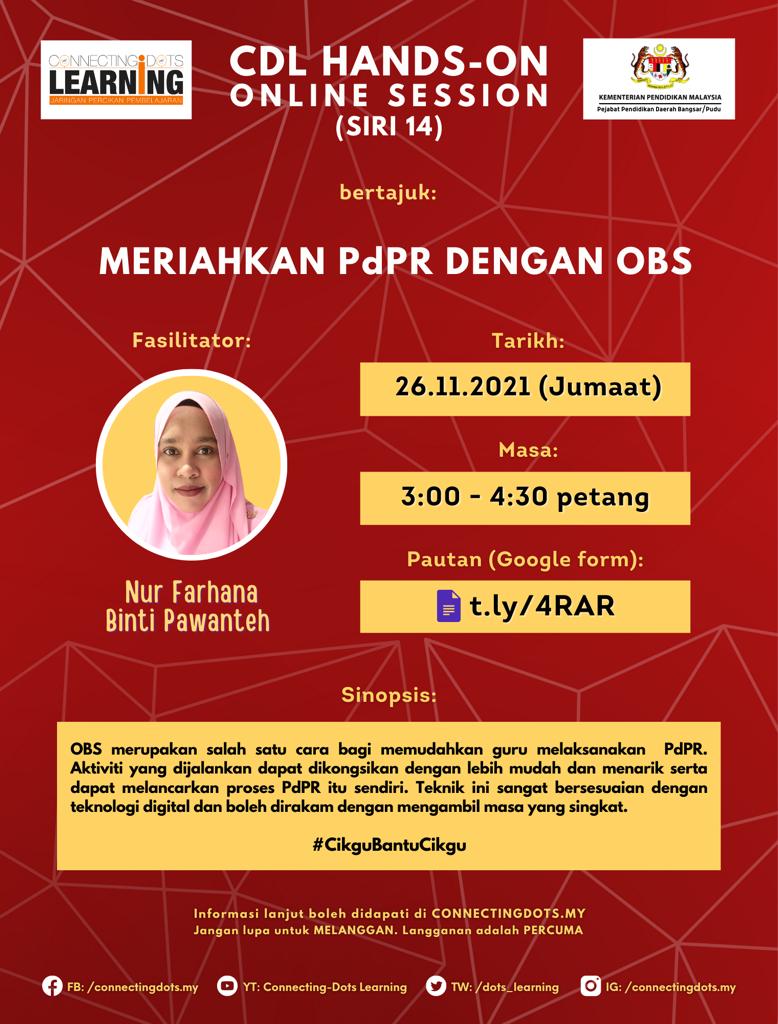 POSTER CDL Hands-On Online Session Siri 14 (26/11/2021) content media