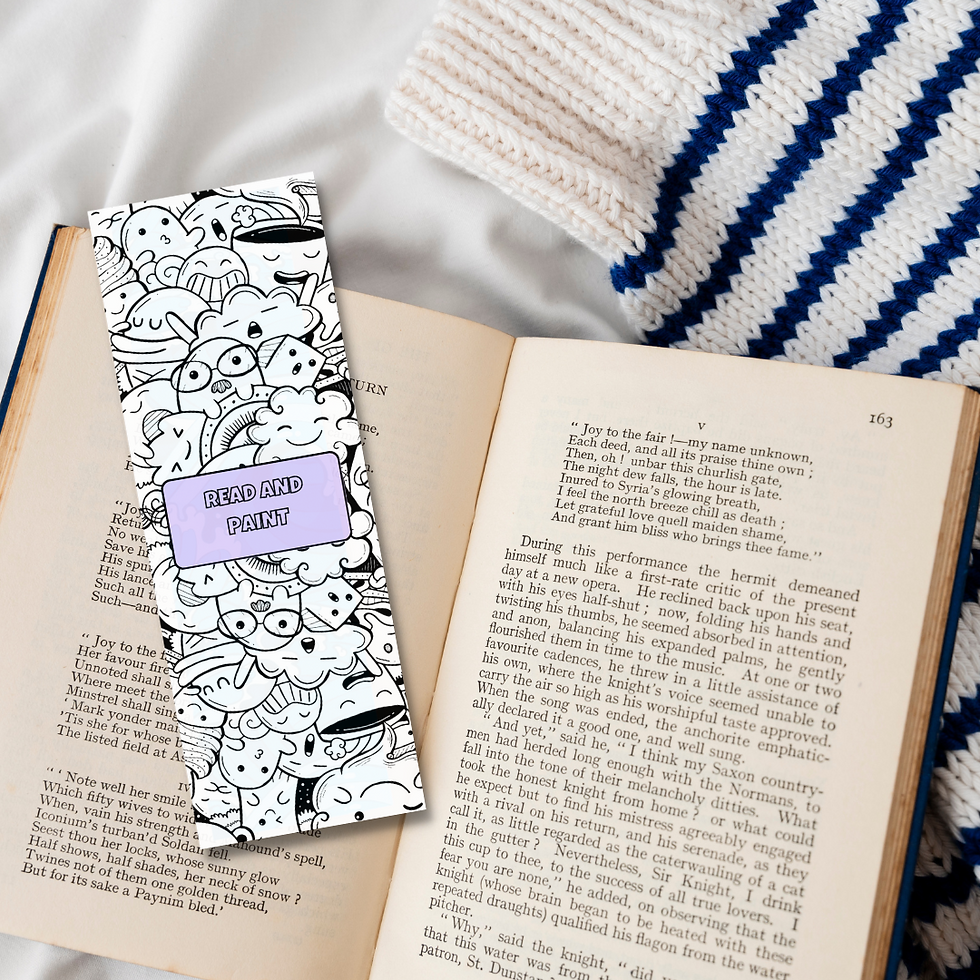 Read and paint bookmark (Doodles)
