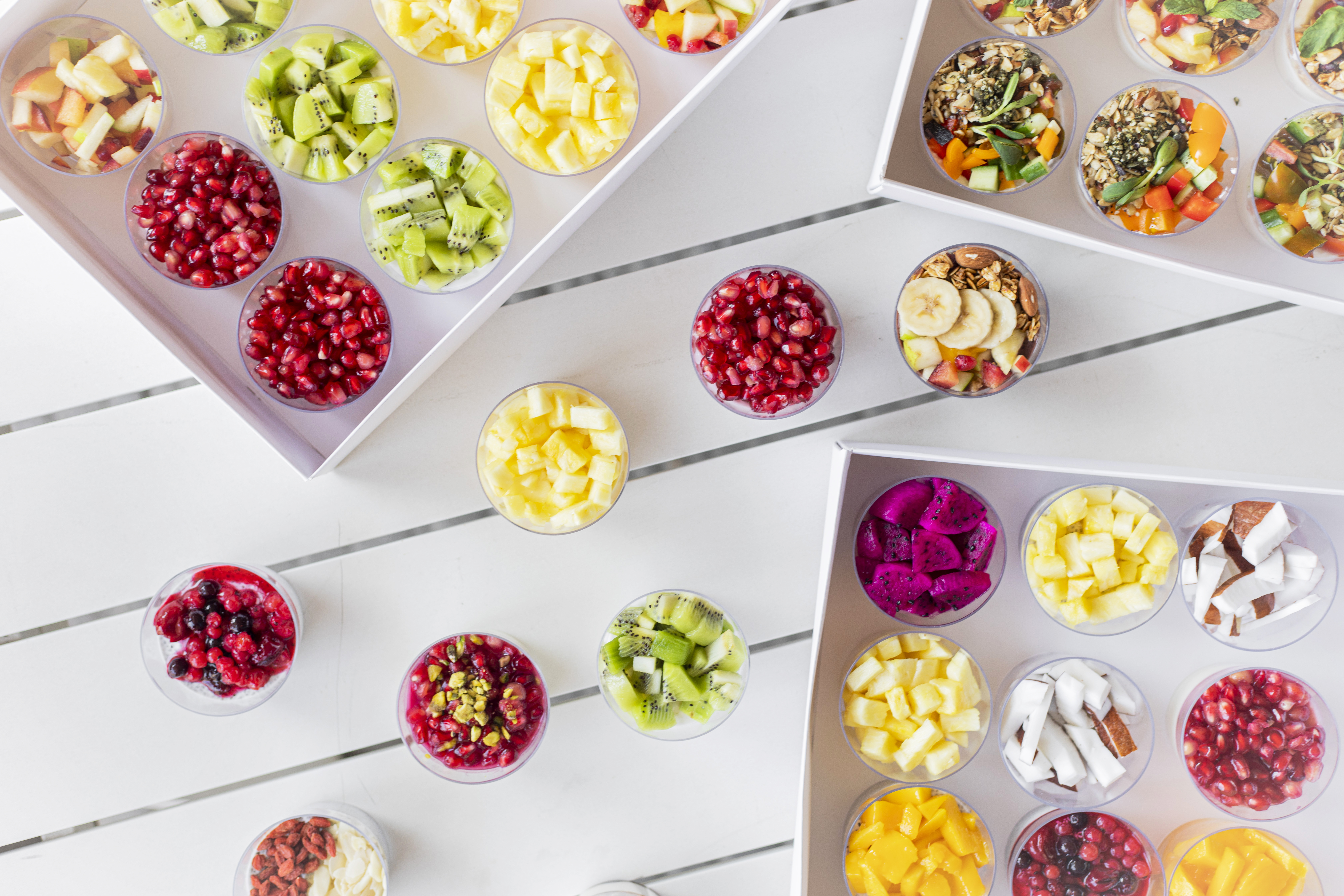 Arranged Food and Objects