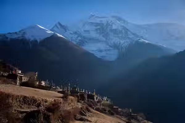 Sunset at Andpurna, Himalayas Nepal. 