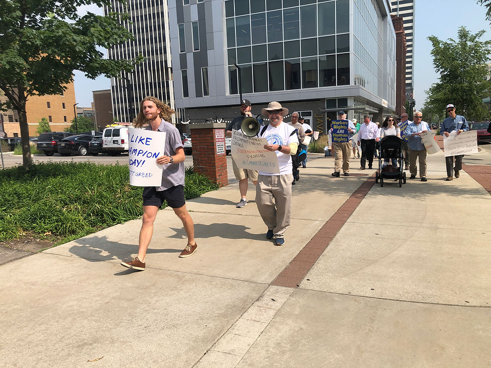 South Bend Tribune staffers protesting