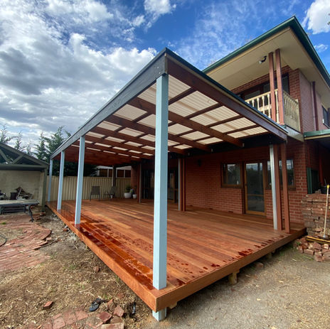 Pine Pergola and Merbau Deck