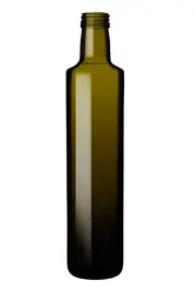 Bottiglia di vetro scuro per olio d'oliva