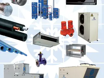 Assortimento di componenti per impianti HVAC e industriali