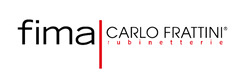 Logo Fima Carlo Frattini rubinetterie su sfondo nero