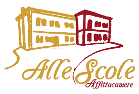 Logo Alle Scole Affittacamere con disegno di edifici