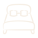 Icona stilizzata di un letto matrimoniale