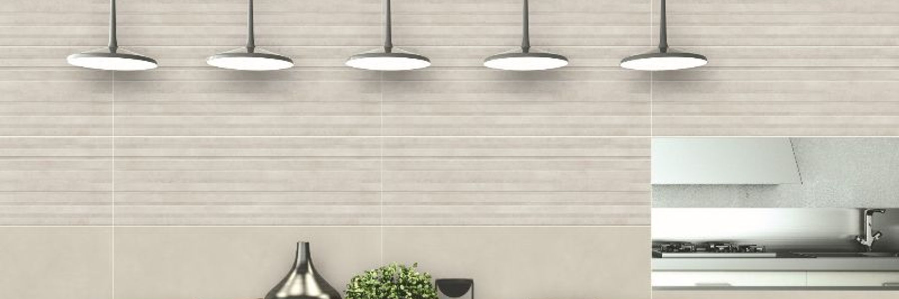 40 x 120 Yesso Bianco Linee SOLO Decorato