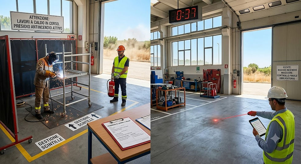 Lavori a caldo: procedura estiva e lavorare in sicurezza