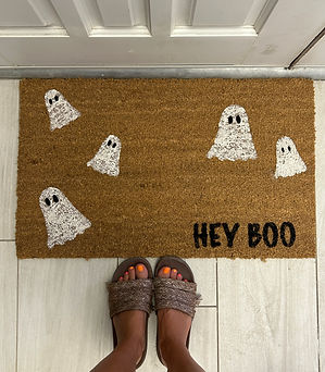 Custom made door mat, ghosts
