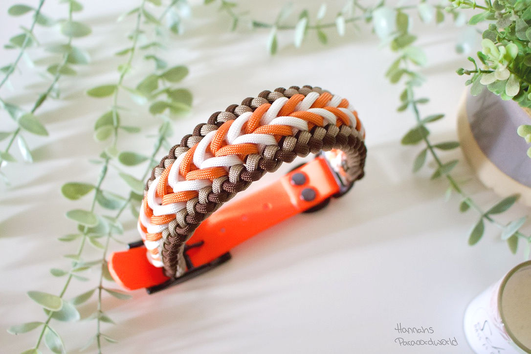 Paracord Halsband "Orange"