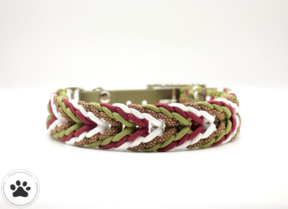 Miniaturbild: Paracord Halsband "Forest Action"