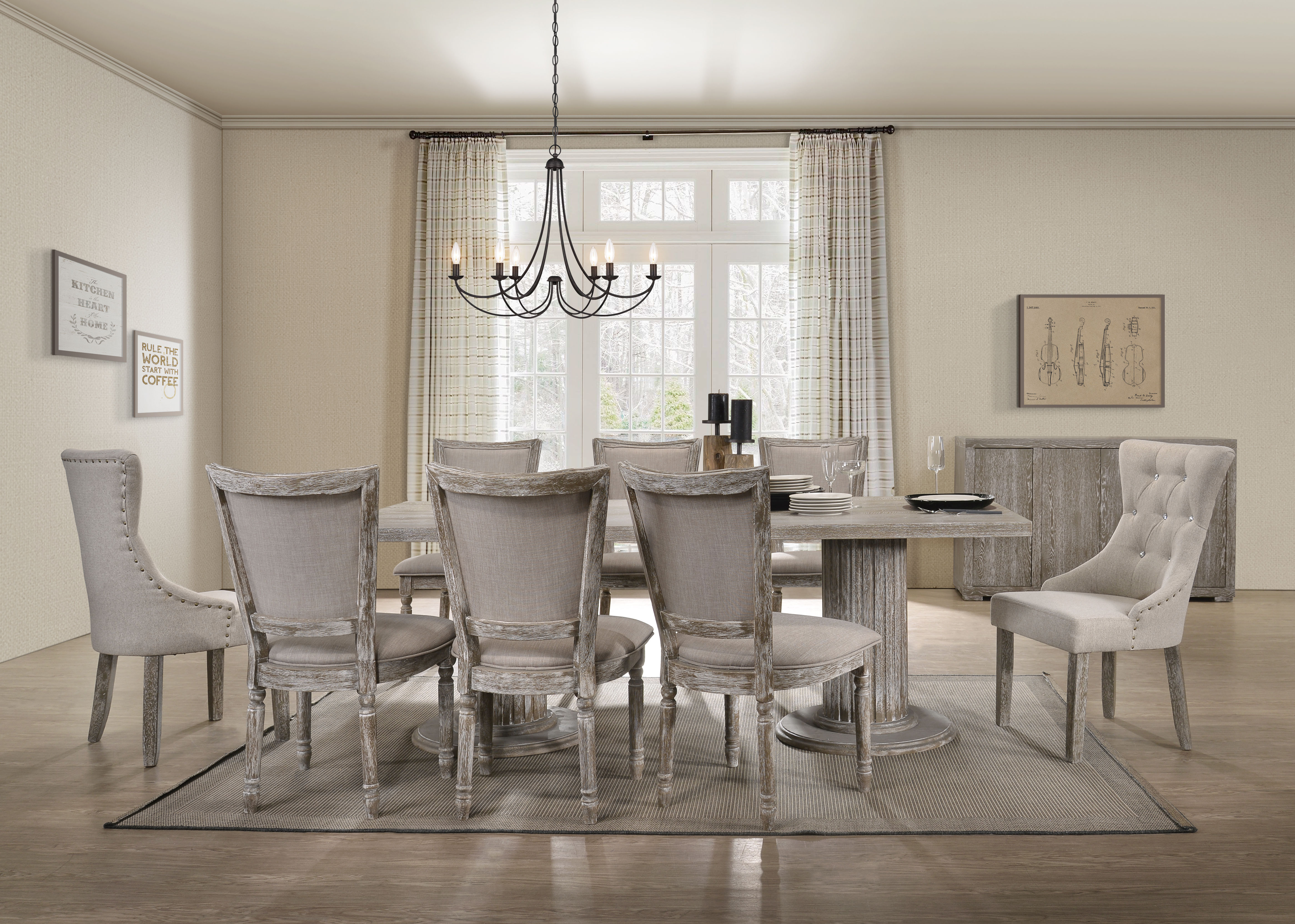 Dining Table w/Double Pedestal