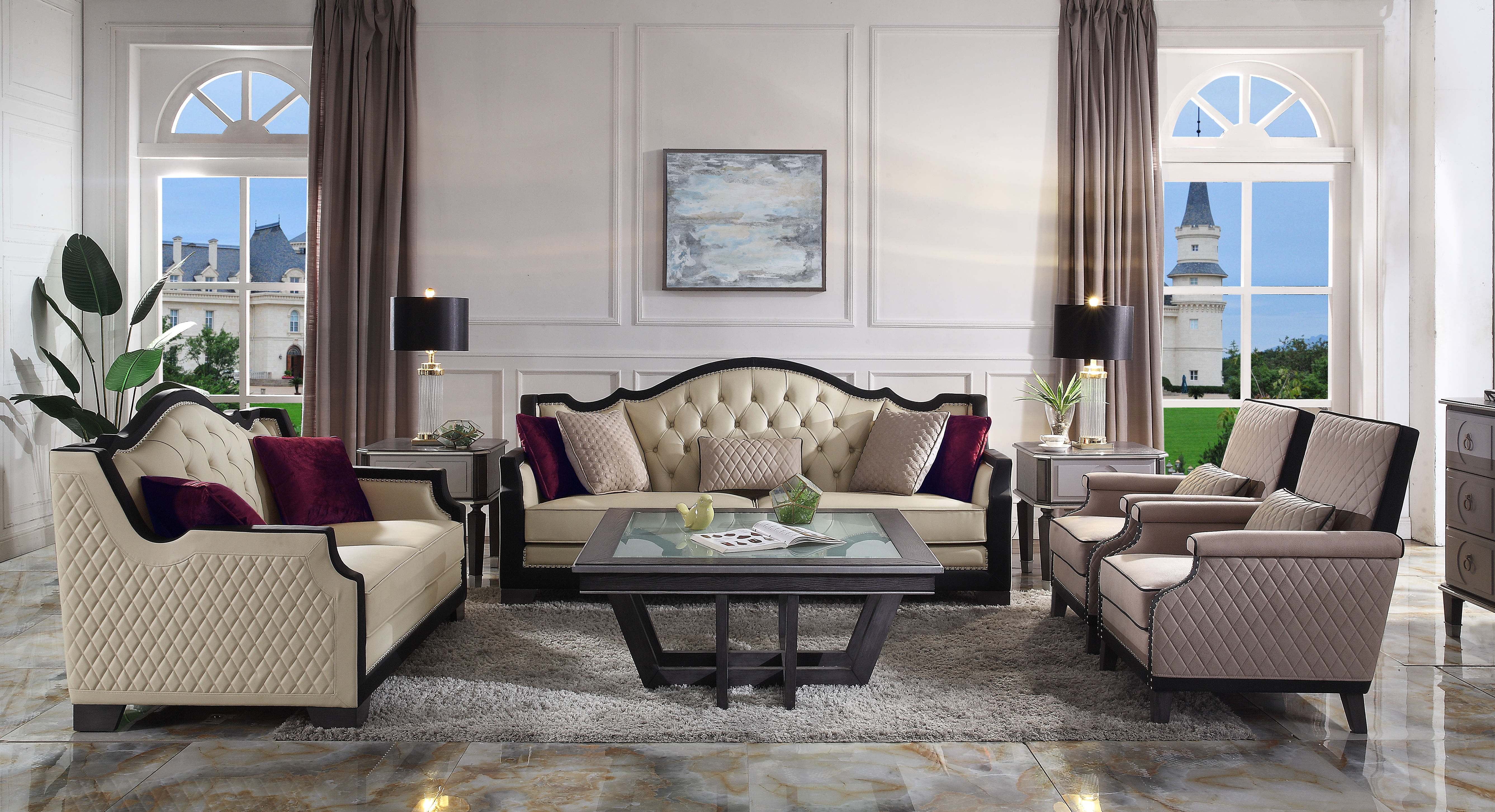 Sofa w/5 Pillows