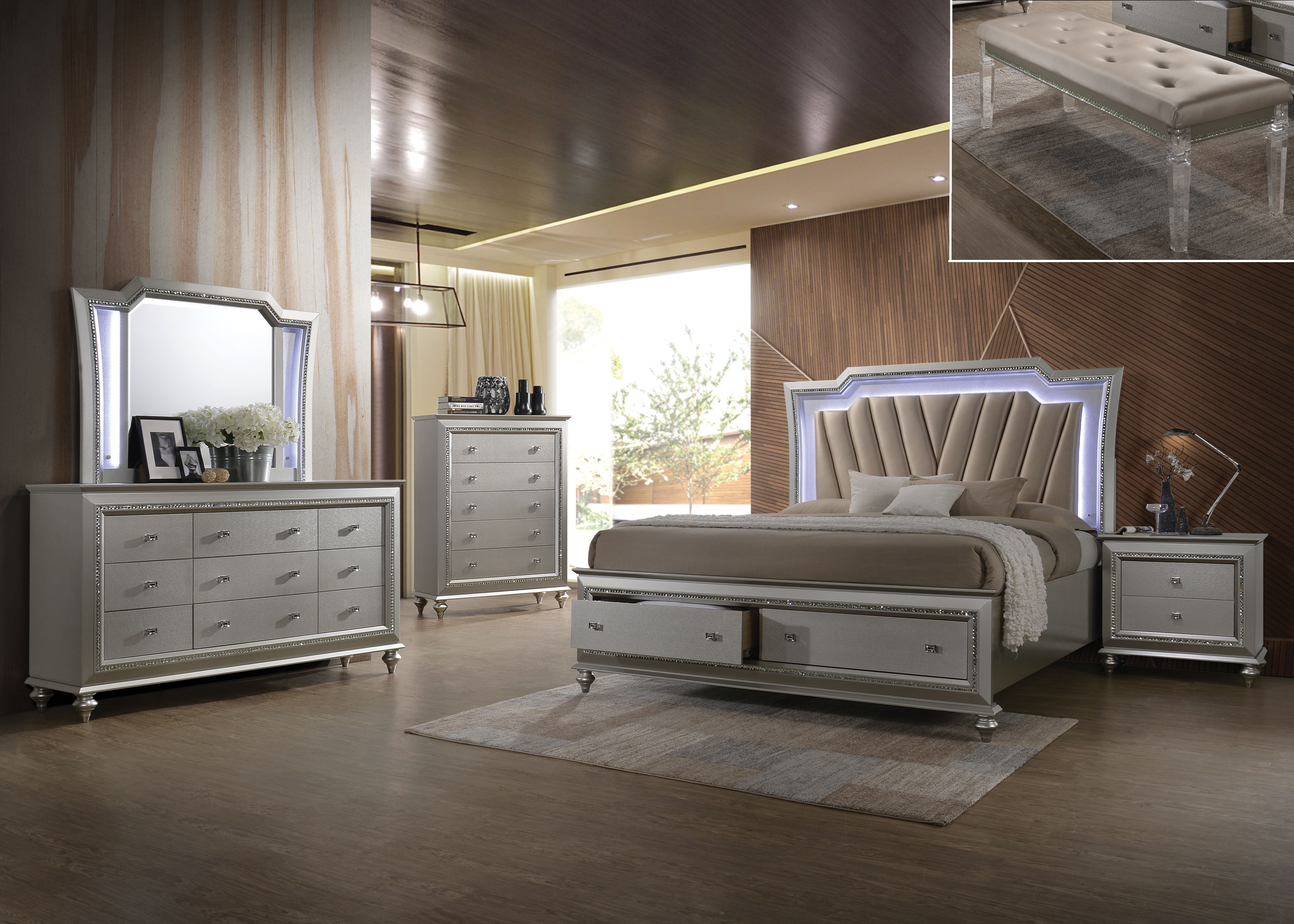 Queen Bed (LED HB)