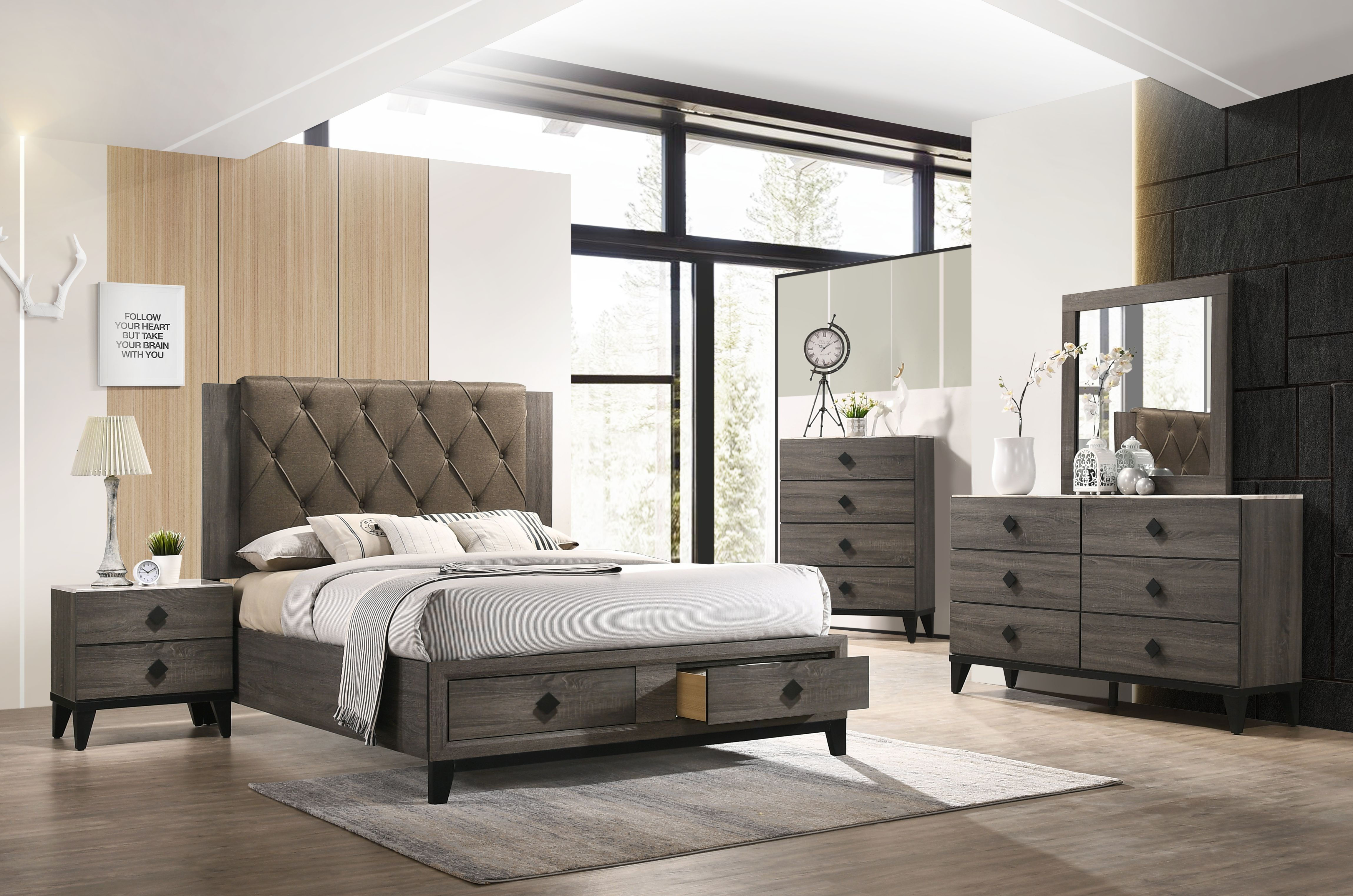 Eastern King Bed w/Storage