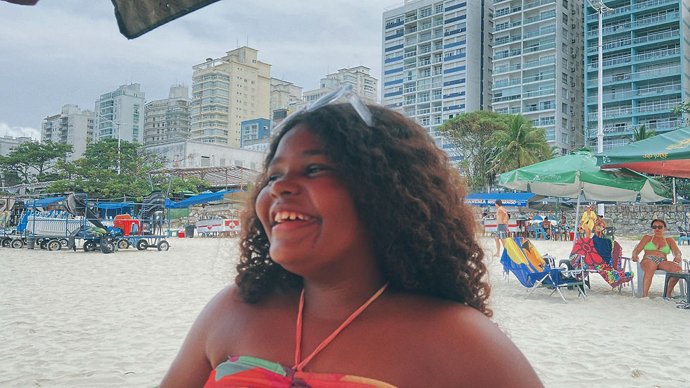 Maju aprendeu a cuidar de seus cachos aos 8 anos de idade. Por: Arquivo pessoal.