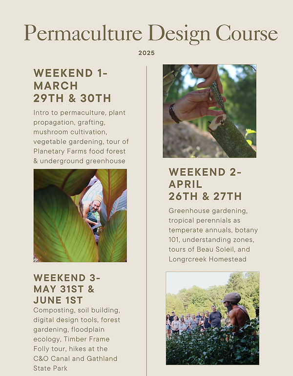 Permaculture Design Course in Maryland Syllabus Pt.1