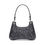 Thumbnail: black leather  porcelain design handbag back side 