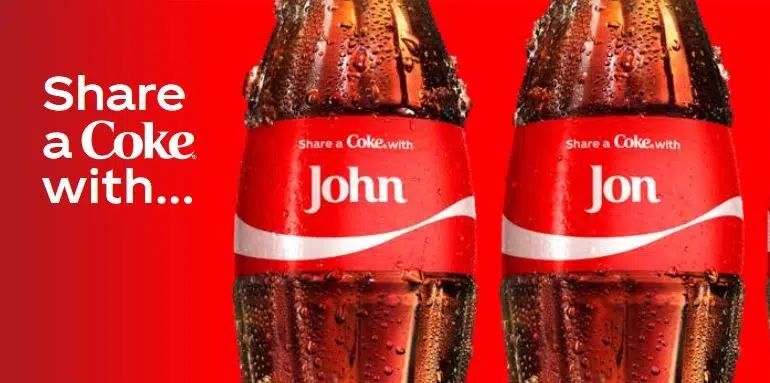 Coca Cola Share a Coke Campaign