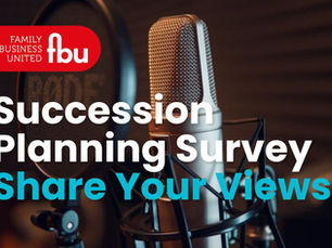 Banner with a microphone asking people to share their views