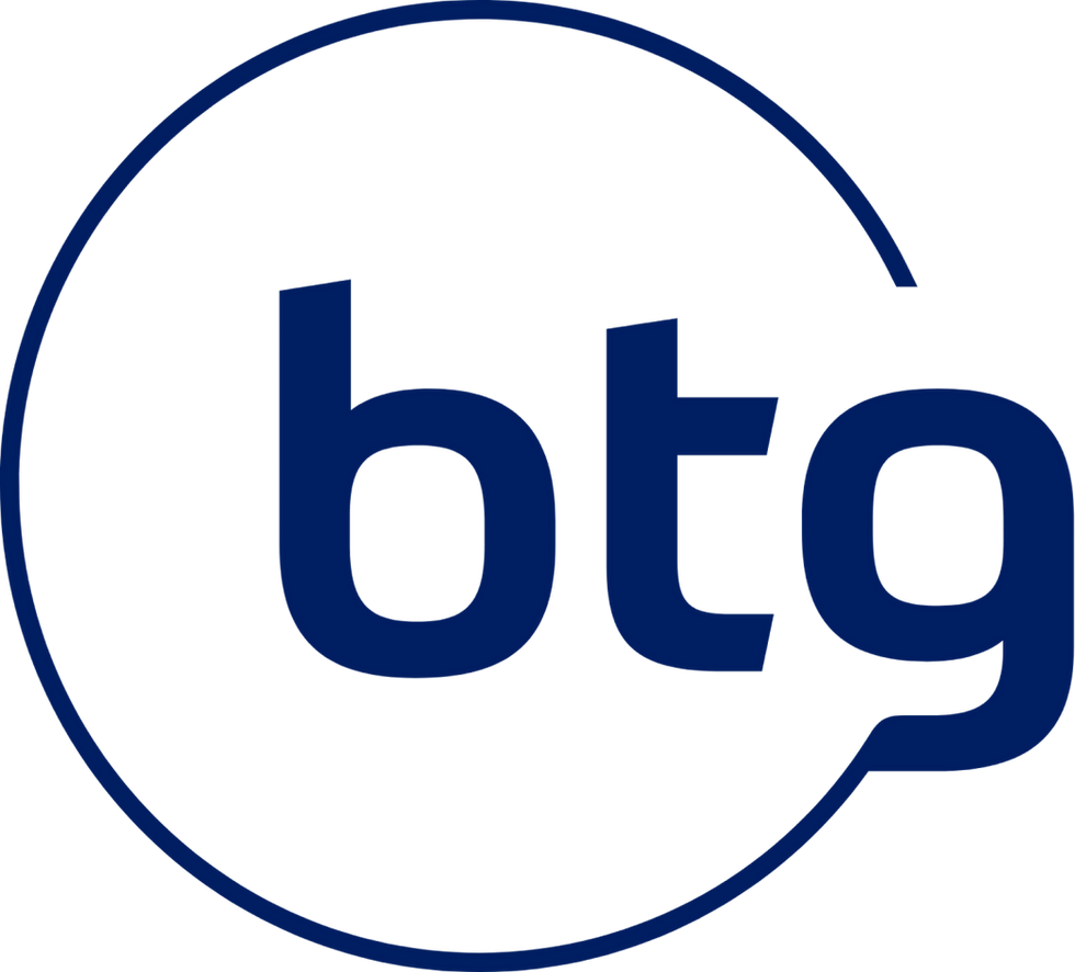 Logo da BTG Pactual, instituição financeira parceira da ROI Capital.