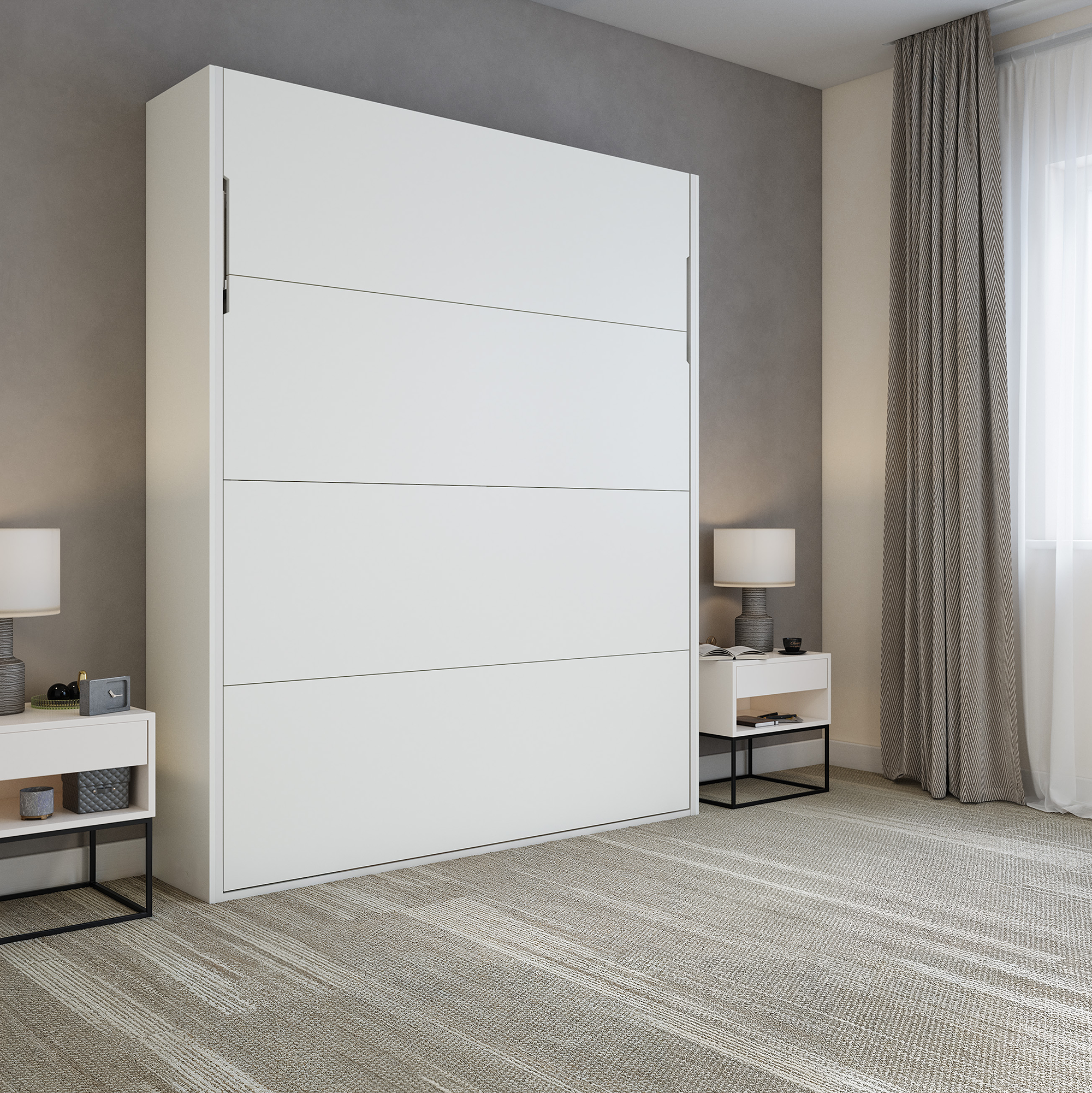 Adelaide Queen Murphy Bed - White