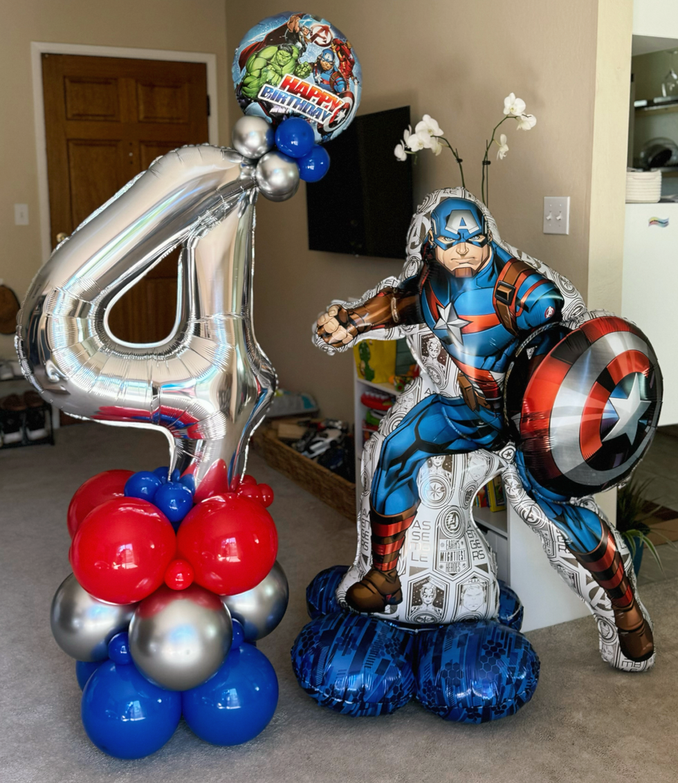 Balloon bouquet captain America