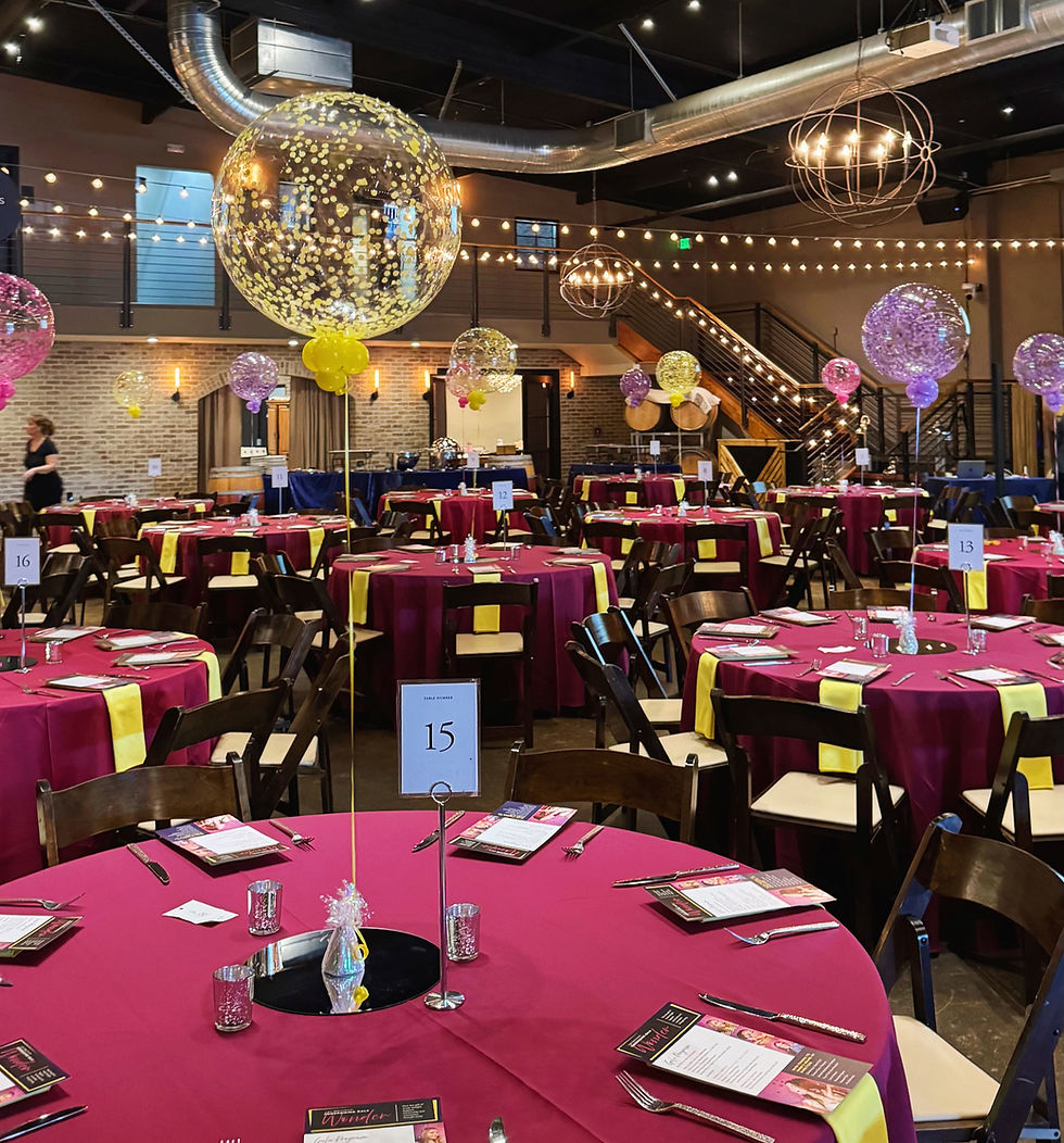 Helium balloons with confetti