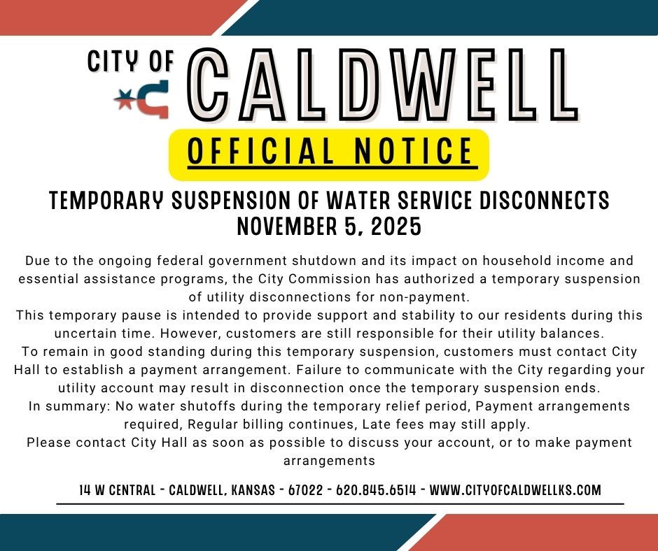 Temporary Suspension of Water Service Disconnects