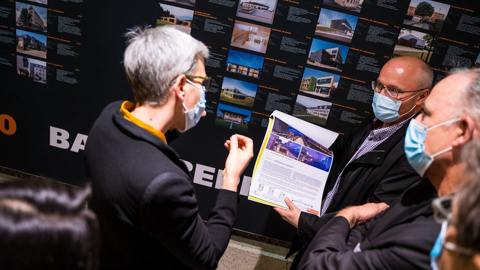 Photo de la POP-UP OAI 2020 à l’Hôtel des Postes Aldringen : l’architecture luxembourgeoise brille au cœur de Hamilius.