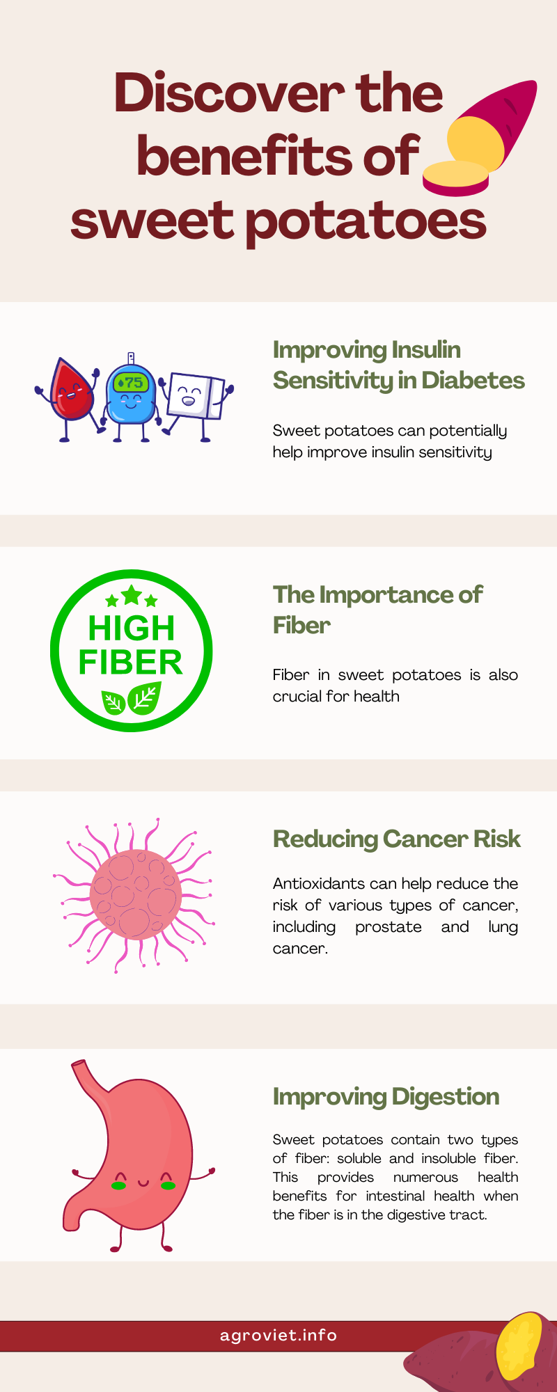 Here are some benefits of sweet potatoes in your diet