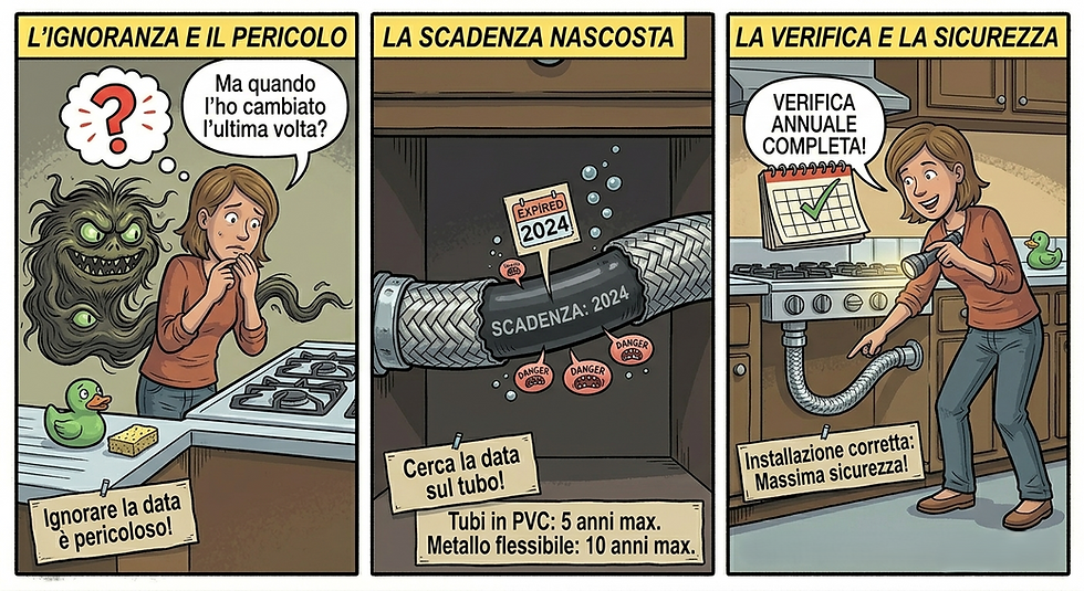 Il tubo del gas dietro i fornelli: piccolo, invisibile, pericoloso ⚠️