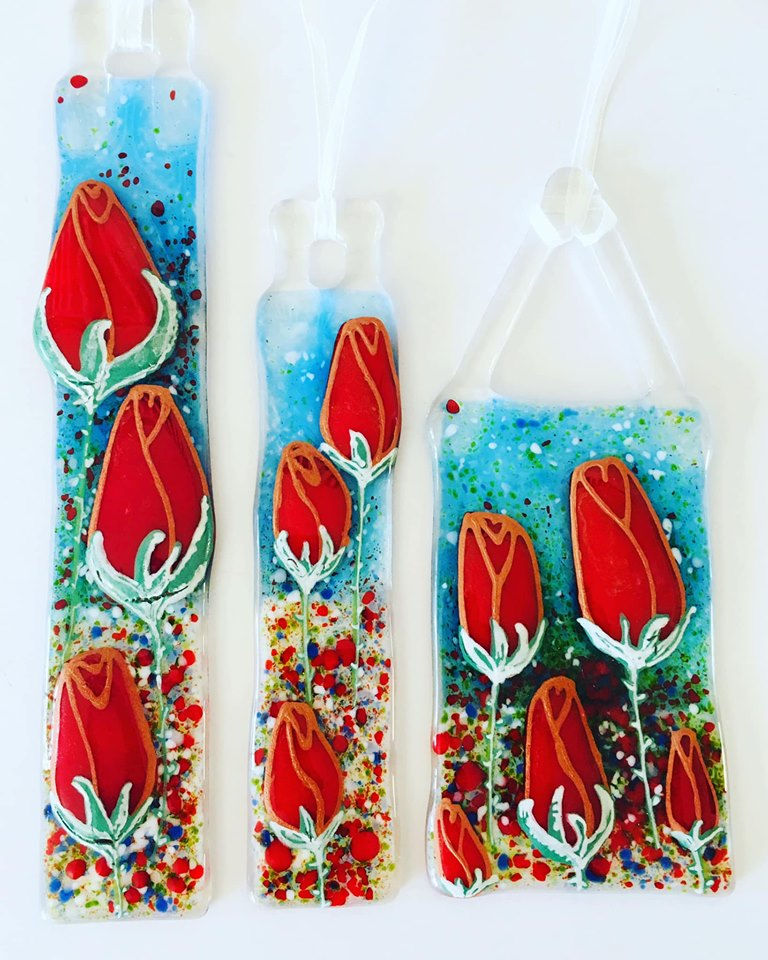 Fused Glass Flowers