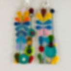 Fused Glass Retro Flowers