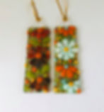 Fused Glass Retro Flowers
