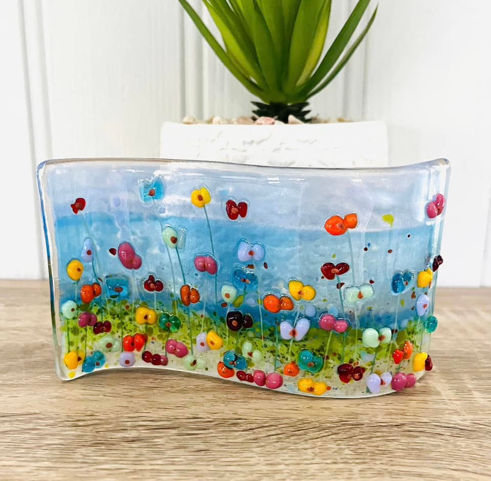 Cornish fused glass coastal art