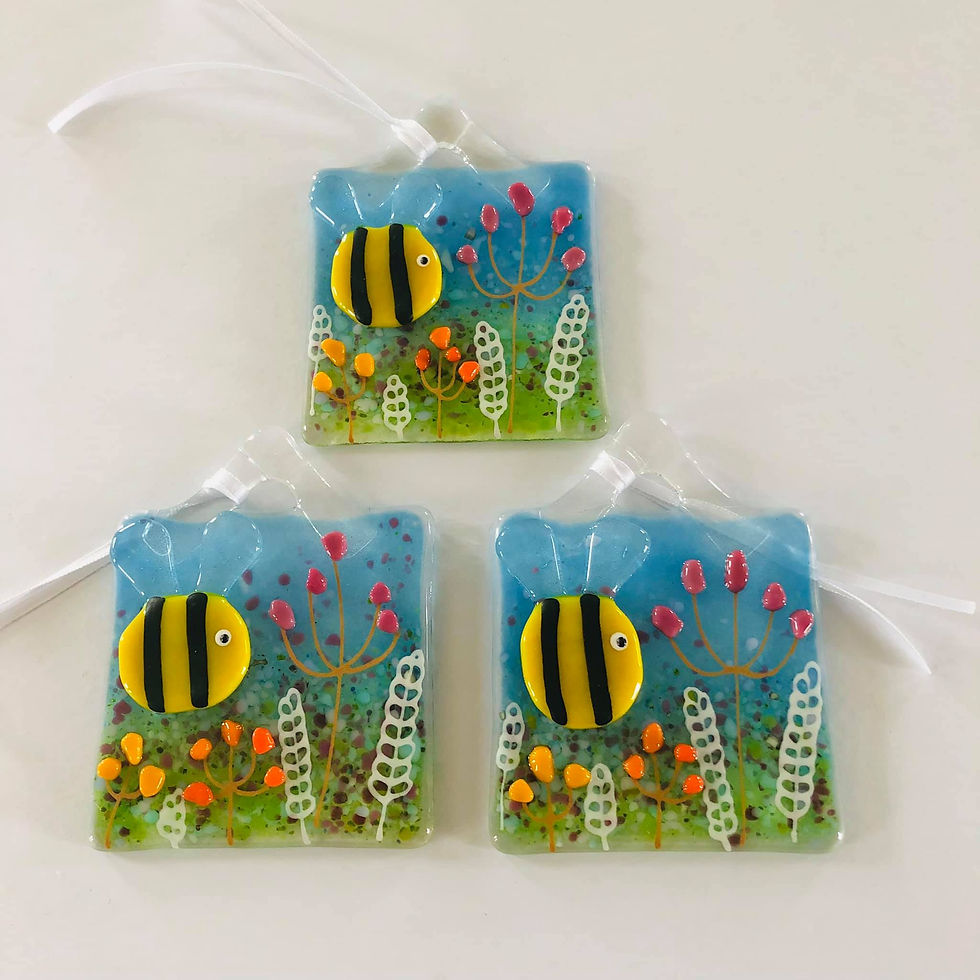 Bee Fused Glass art