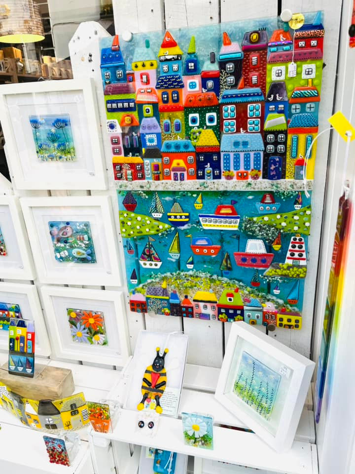 Fused glass coastal art