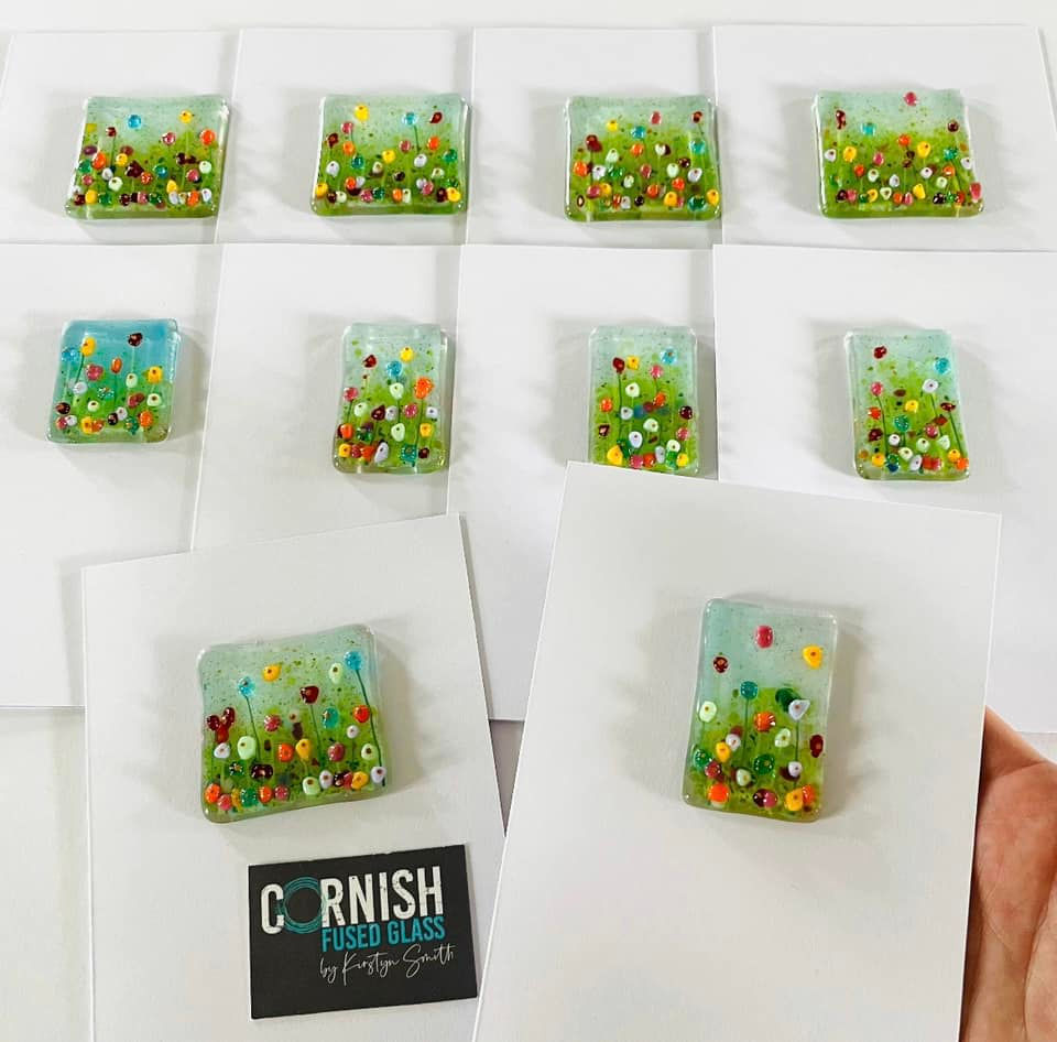 Cornish fused glass coastal art
