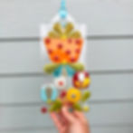 Fused Glass Retro Flowers