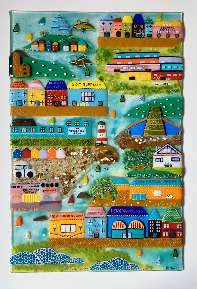 Cornish Fused Glass Coastal Art