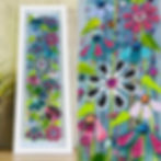 Cornish Fused glass floral art