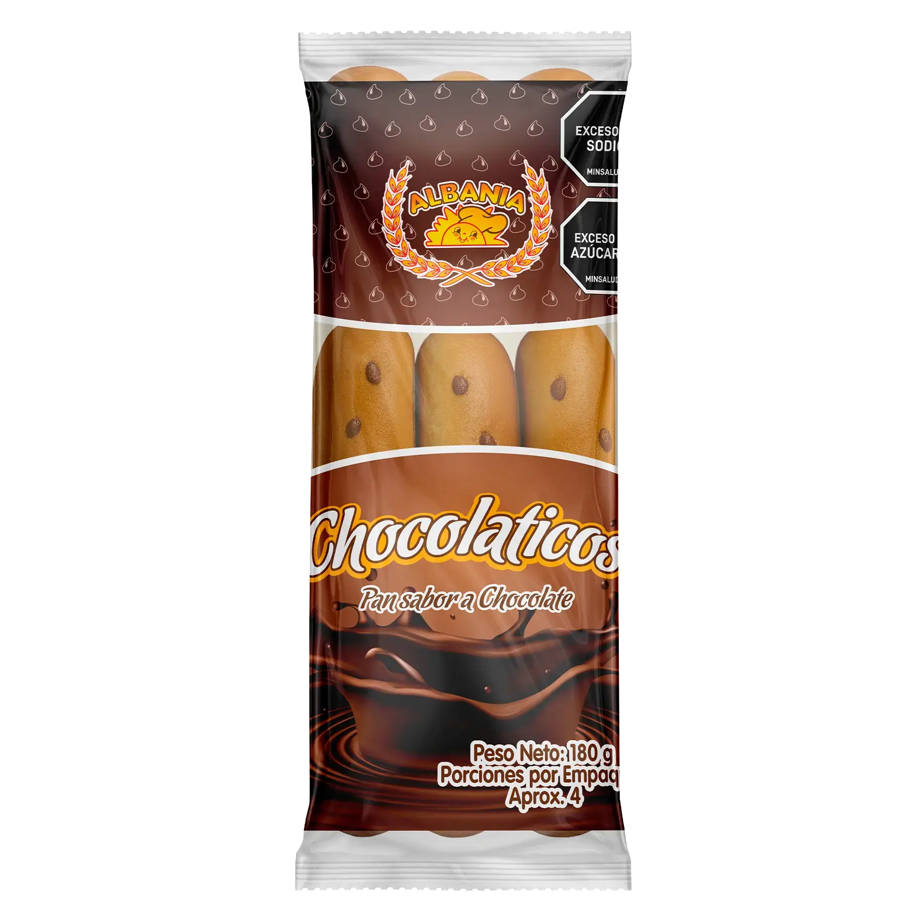 Chocolaticos – Pan sabor a chocolate con chispas (180 g)