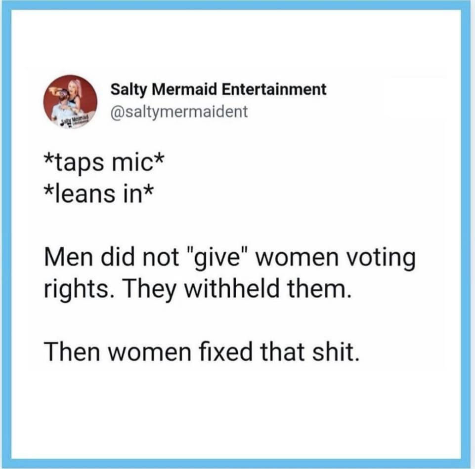 You are either for women's full equal rights or you are against women.